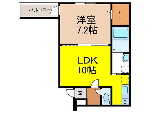 フジパレス服部天神Ⅱ番館の物件間取画像